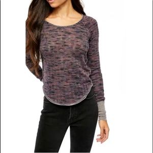 Free People Space Out Long Sleeve Knit Top